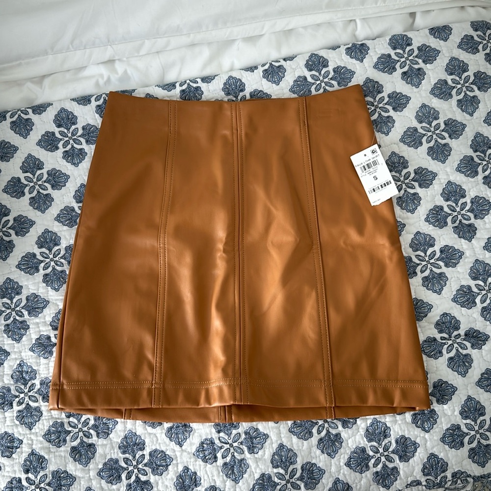 AND NOW THIS - Women's Faux-Leather Skirt NWT